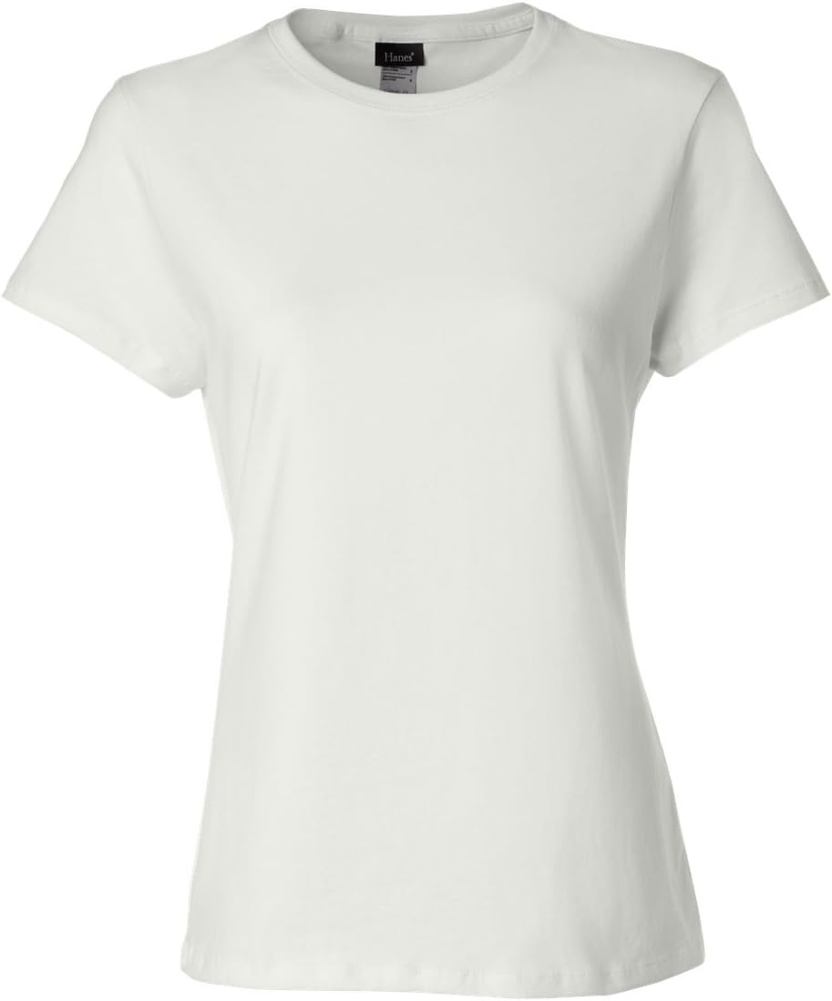 Hanes Women's Nano-T T-Shirt White at Amazon Women’s Clothing store