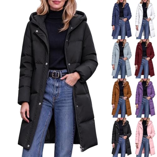 Long Puffer Coat Women 2026 Winter Warm Oversized Quilted Jacket with Hood - image 1