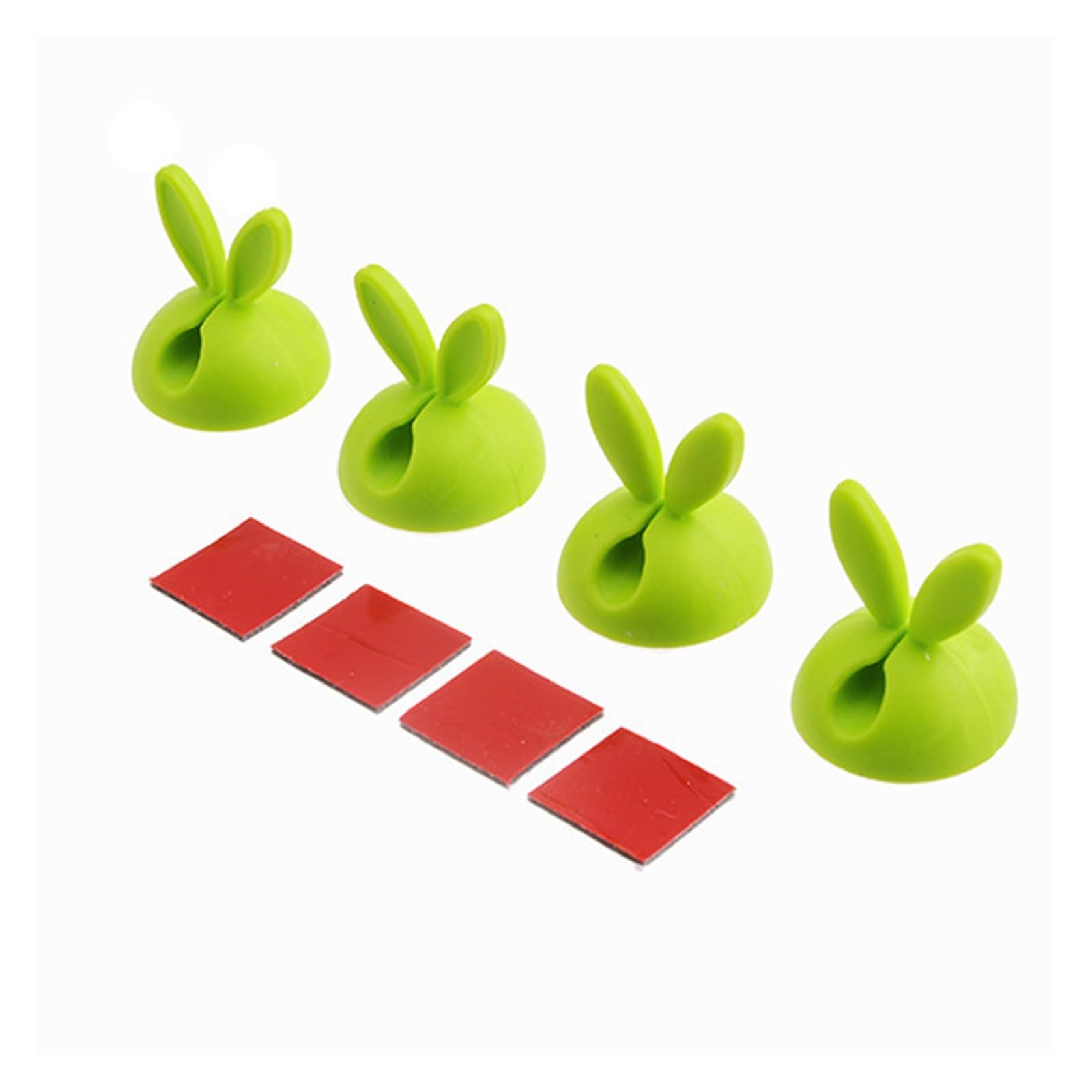Phone Cord Holder for nightstand 50Pcs Cute Bunny Cable Holders Cable Clips Self Adhesive Cable Manager Desk Phone Charger Cable Earphones Wire Winder Holder(Green)