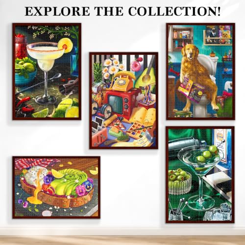 Image of Jigsaw Puzzle 1000 Pieces - The Classic Martini, Cocktail Puzzle for Adults