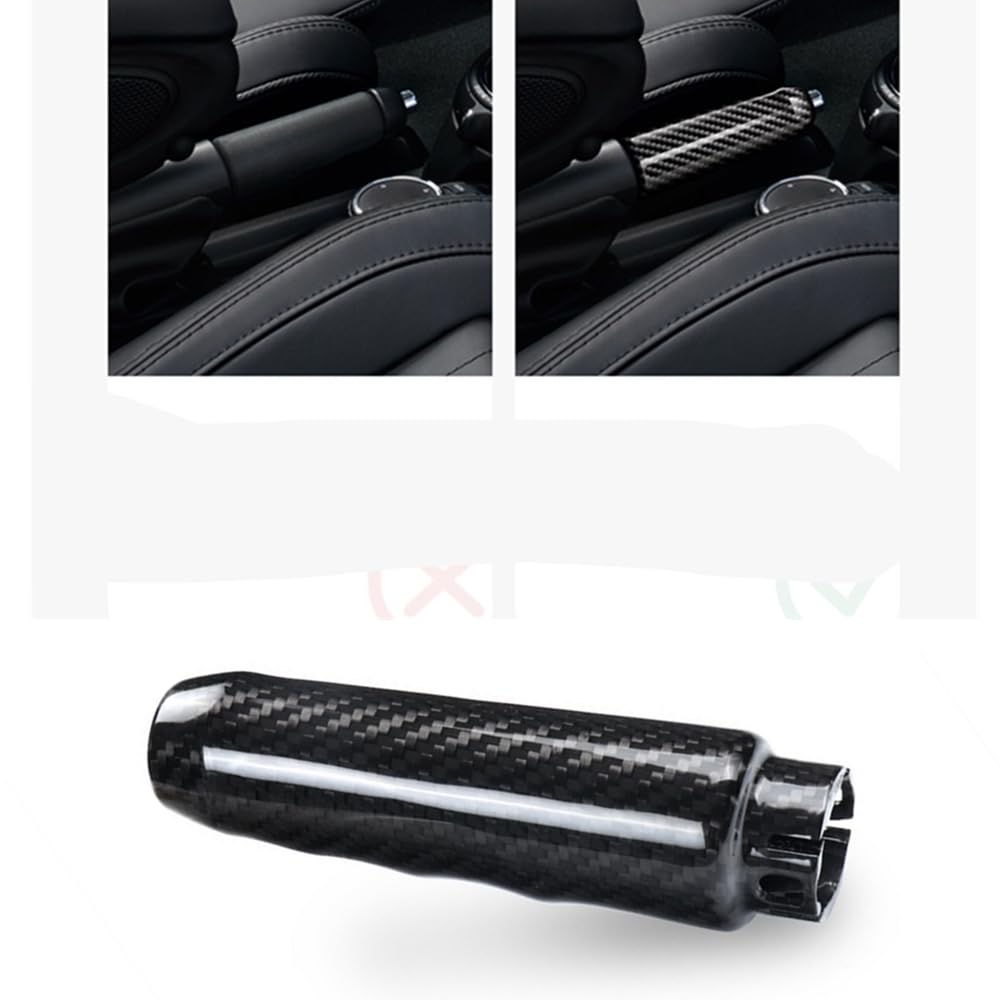 Schwarz Konsole Feststellbremse Abdeckung für Mini Cooper F55 F56 F57 Kohlefaser