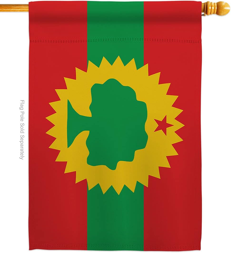 Oromo Liberation House Flag - Regional Nationality Nation International World Country Particular Area - Decoration Banner Small Garden Yard Gift Double-Sided Made in USA 28 X 40