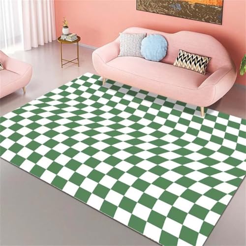 Tapis de zone géométrique vert décoration haut de gamme