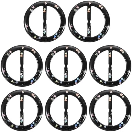 PATIKIL 2 Anello Per Sciarpa, 8 Pz Resina Rotonda Clip T-Shirt
