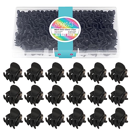 Hoyols 1/2 inch Tiny Hair Clips Matte Black