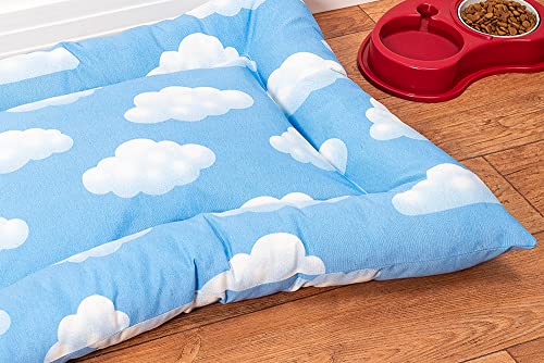 Colchonete Caminha Pet Cachorro Gato Nuvens Azul Céu - GG