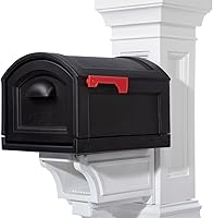Step2 Town-to-Town XL Post-Mount Mailbox - USPS T4 Extra Large Capacity, Weatherproof Durable Plastic, Easy Install, Flag Included, Onyx Black