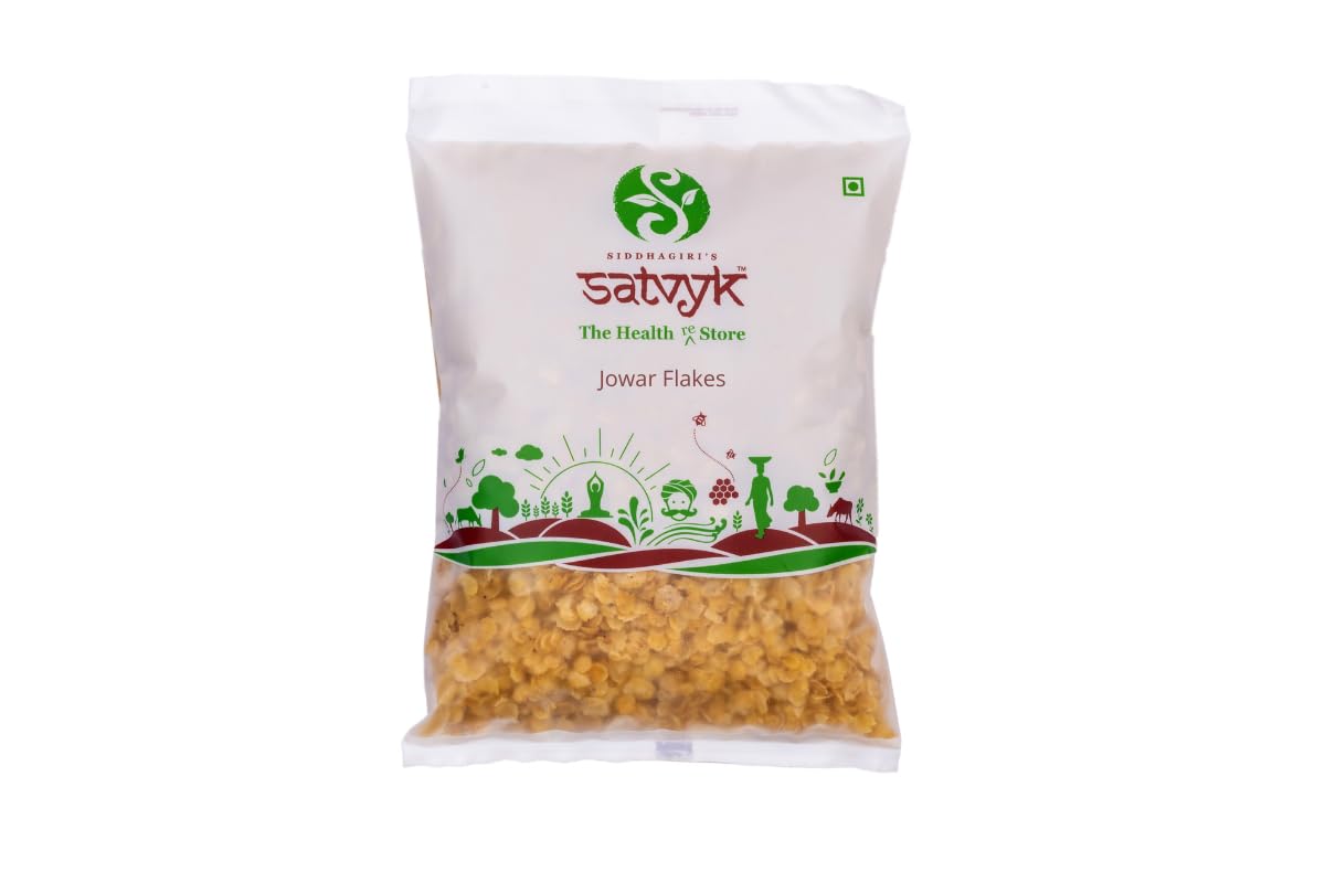 S Siddhagiris SATVYK THE HEALTH re STORE Organic Jowar Flakes (200g) - Gluten Free | Unflavored & Toasted | Sorghum Millet Flakes | High Fibre & Protein Rich Breakfast | No Sugar | No Maida | Dietary Fibre Rich Jowar Flakes (B0B7MLL5PY) Amazon Price History, Amazon Price Tracker