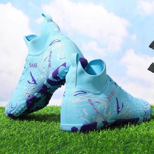 Breathable Men’s Soccer Cleats: Outdoor Football Shoes with Anti-Slip Studs & Easy Clean Design for Turf, Grass, Training4