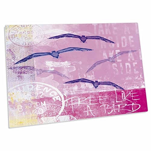 Alfombrilla de escritorio con ilustración de gaviota rosa pastel miniatura 1