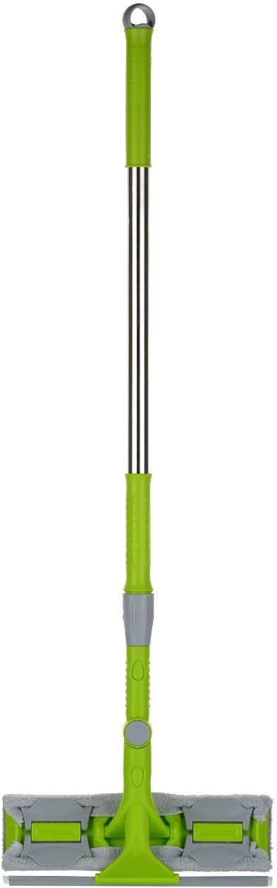 Sponsored Ad - Toriox Easy Cleaning Rotatable Glass Wiper Window Cleaner Mop // 2 in 1 Glass Wiper Window Cleaner Brush for Kitchen Bathroom (Multicolor)