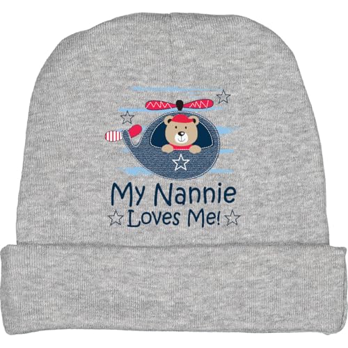 inktastic My Nannie Loves Me Grandson Baby Beanie Hat