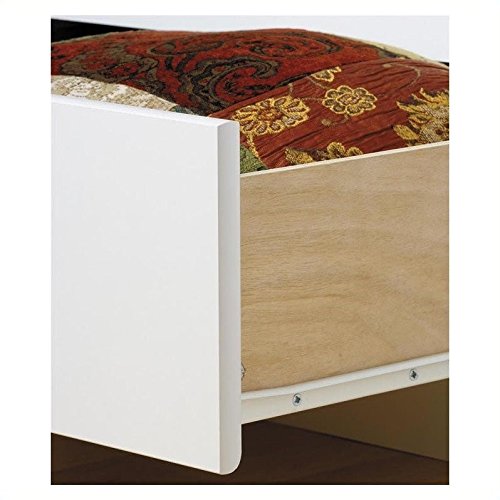 Prepac Monterey White Queen Wood Platform Storage Bed 3 Piece Bedroom