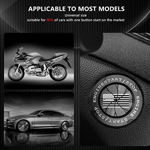 Tampa do partida do carro,Tampa do ignição do carro rotativo - Capa universal para decoração anti-ri