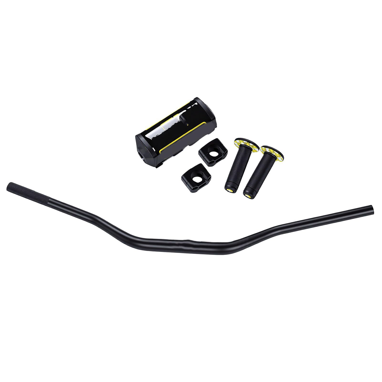 Greensen Kierownica Roweru Terenowego 7/8 Cala 22 Mm Uniwersalna Kierownica ATV, Aluminium 6061 T6 z piankową podkładką Miękkie Uchwyty Zestaw Podpórek, Anodowany Zamiennik dla CRF YZF KXF KLX RMZ