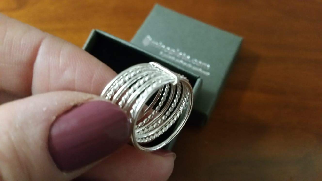 Alianza semanario de Plata de ley 925 Talla 23 un Anillo unisex de moda