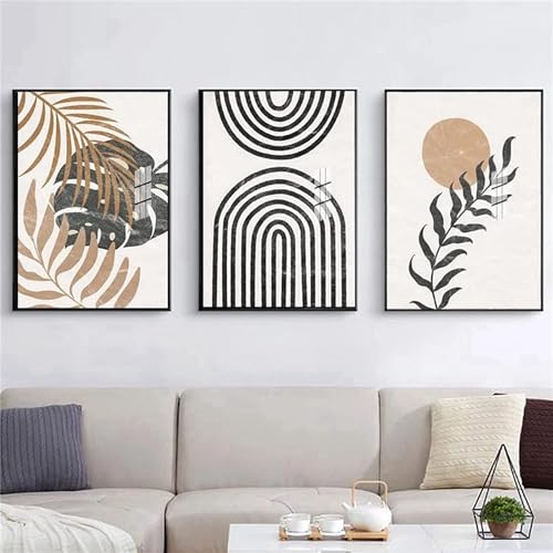 LPFNSF Modern Abstract Poster Set, Bohemian Style Home Background Wall Decoration Picture, Plant Leaf Printed… - Image 4