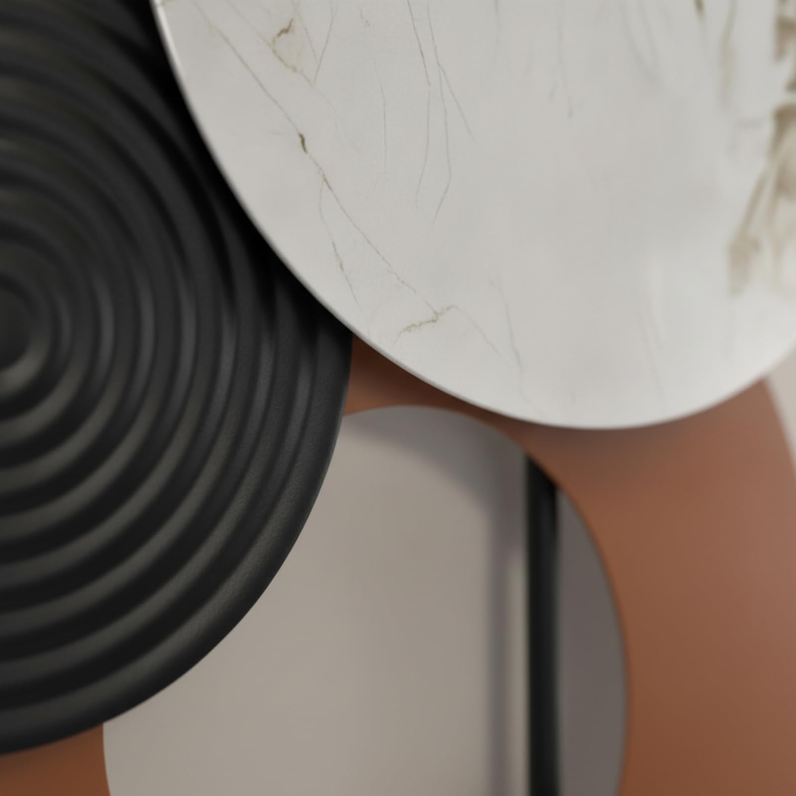 DimyFew Decorazione da Parete con Cerchi Concettuale Decorazione Geometrica con Cerchi Astratto Pannello Decorativo da Parete per Proprietari di Casa