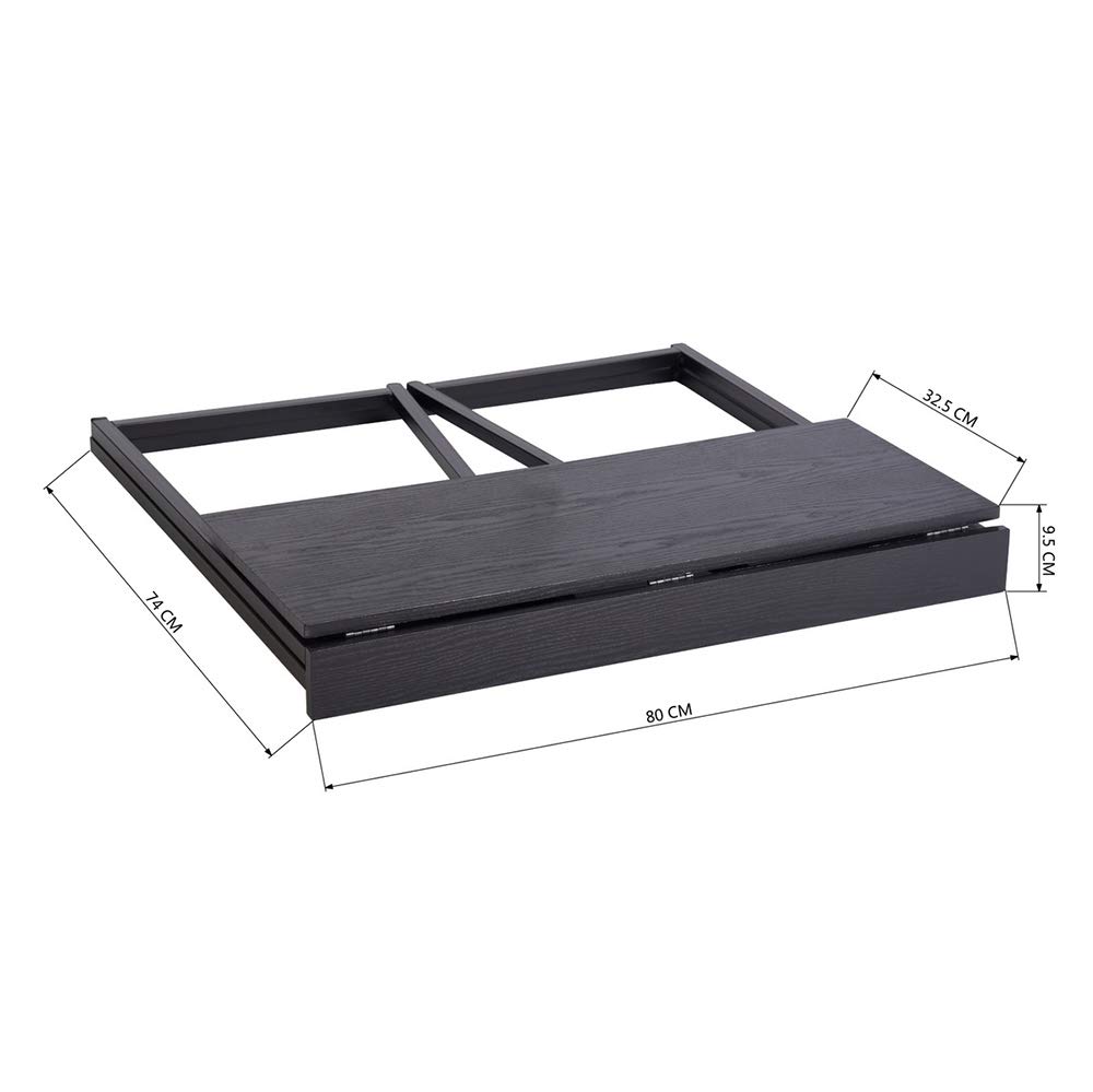 Meubles Cosy Bureau Informatique Pliant pour Petits Espaces, 80 x 40 cm