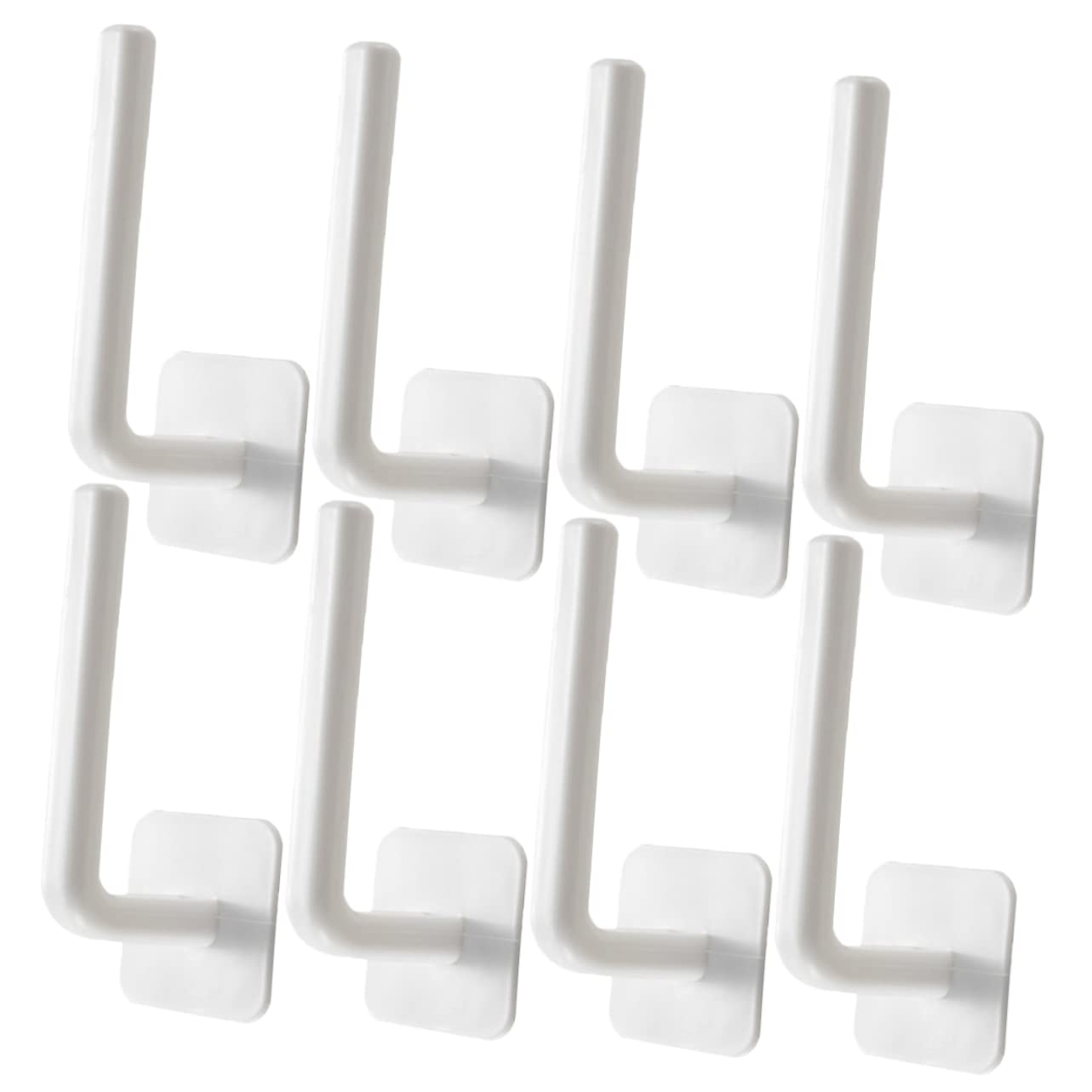 VASDEV 16 Ganchos Adhesivos multifuncionales, Gancho Autoadhesivo Abs sin perforación, Color Blanco (Blanco x 4 Piezas, 7 x 6,5 x 14 cm x 4 Piezas)