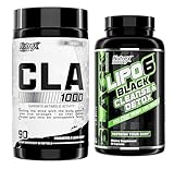 Nutrex Research CLA, 90 Soft Gels - 1000mg Conjugated Linoleic Acid - and Lipo-6 Cleanse & Detox for Weight Loss