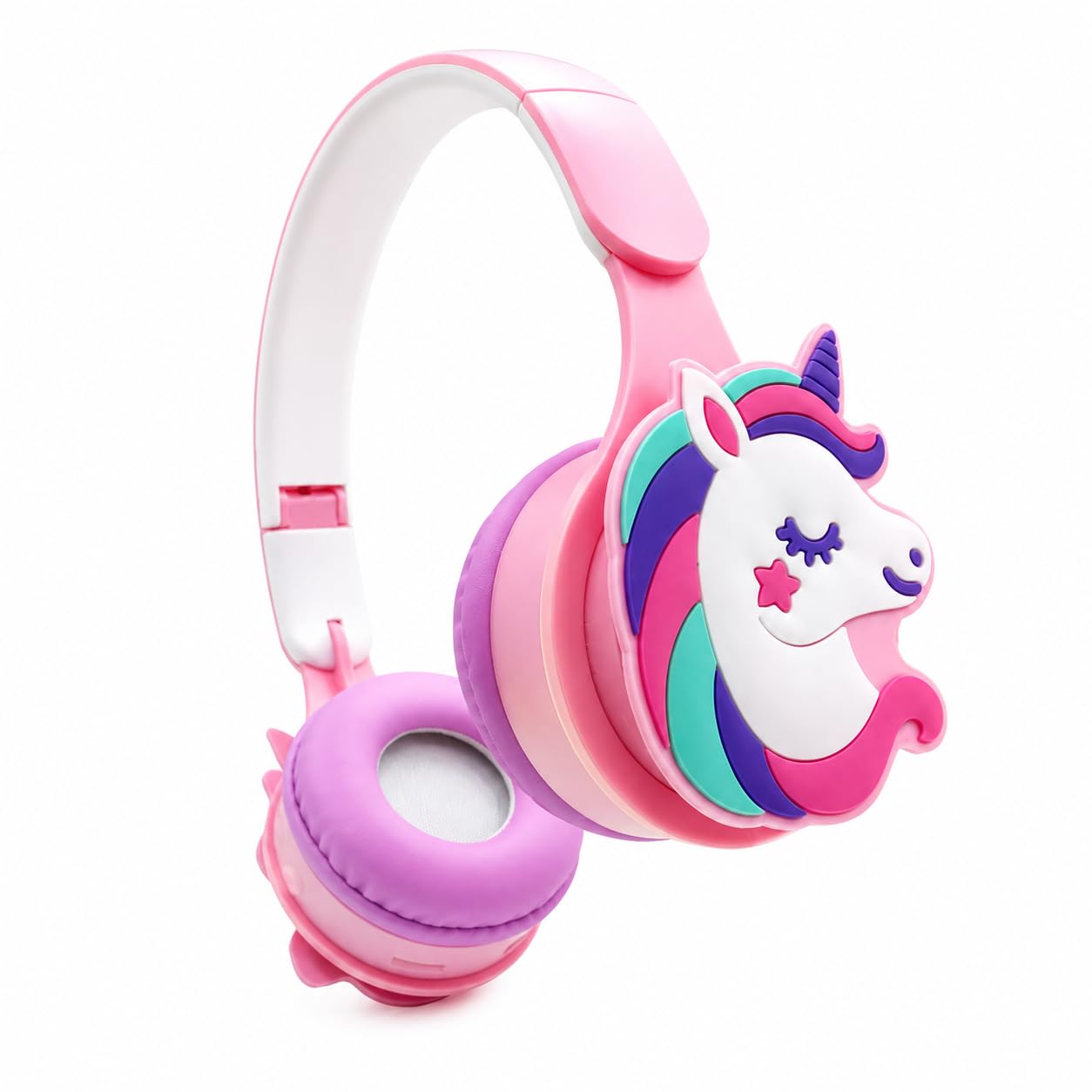 ADC Enterprises Unicorn Kids Wired Headphones with Mic | Foldable Over-Ear Headset for Girls | Cute Unicorn Design | Comfortable & Lightweight (Pink)-picture-23