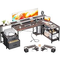 Amazon | ODK パソコンデスク 引き出し2杯 ゲーミングデスク