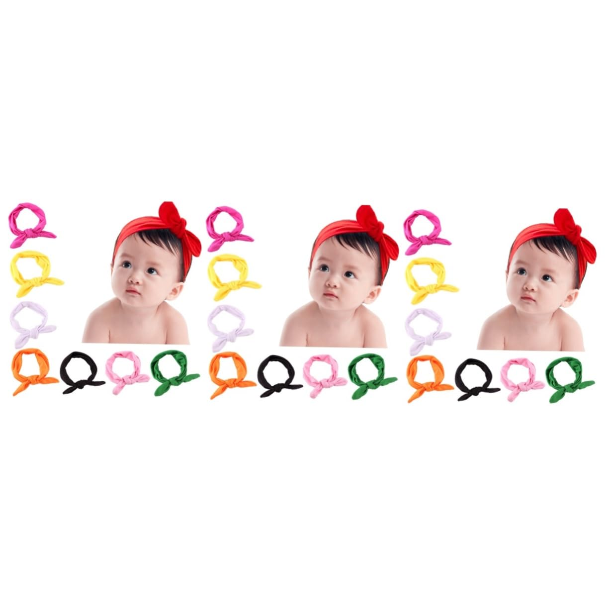 FRCOLOR Pz fasce elastiche per per bambini per per fotografia per bambini elastici per ragazze barrette turbante cerchietti bambina fasce e fiocchi per