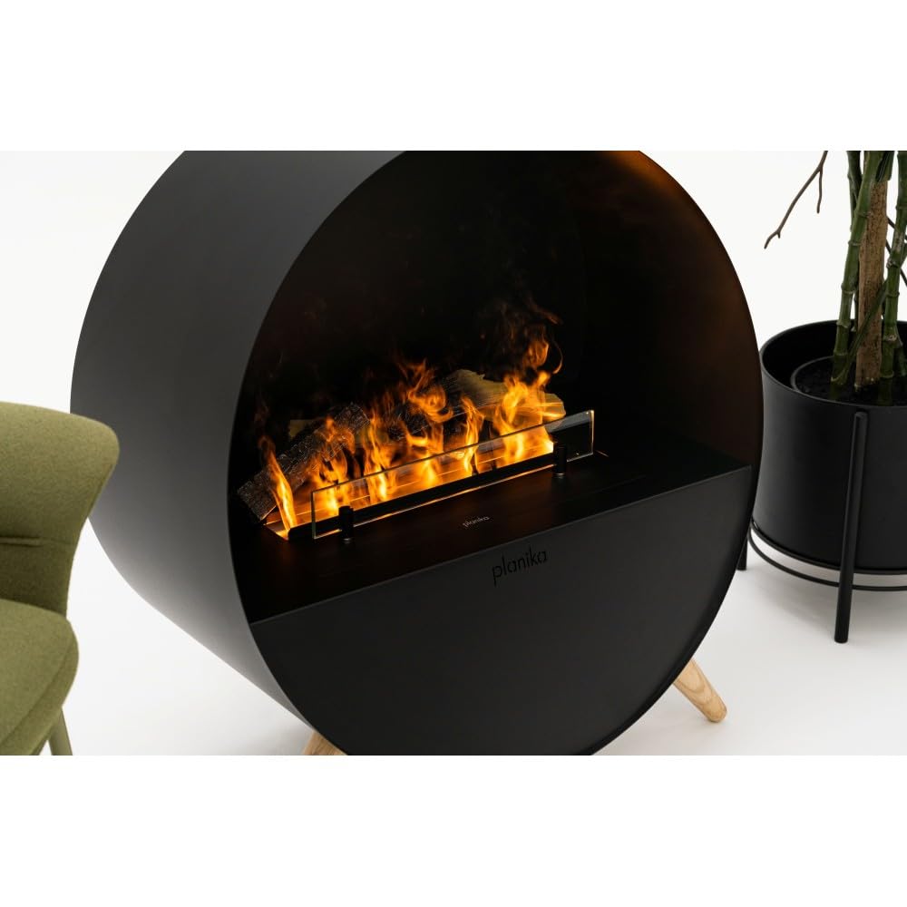 Planika Misty Chimenea eléctrica Independiente Moderna de Vapor de Agua con tecnología LED - Efecto de Llama verdadera, Ideal para la Sala de Estar
