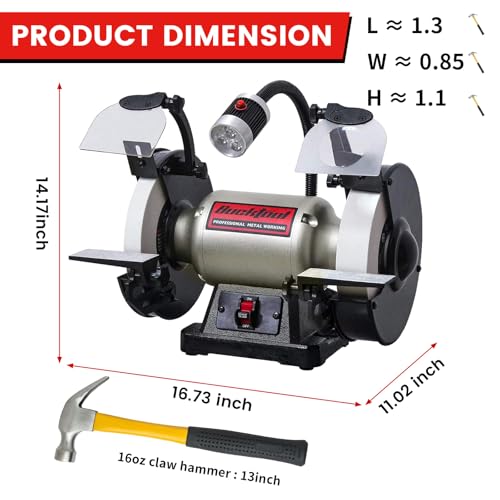 BUCKTOOL 8 Inch Low-Speed Grinder