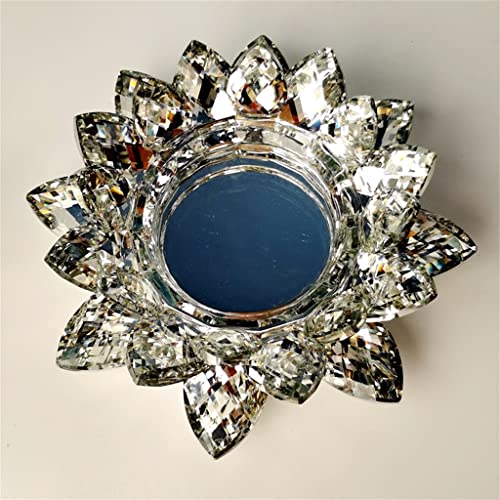 Zsedp Crystal Candle Holder Glass Flower Candle Tea Light Holder Candlestick Home Decoration Gift (Color : Black-Jojo's Bizarre Adventure1, Size : 18Cm) #TOP2