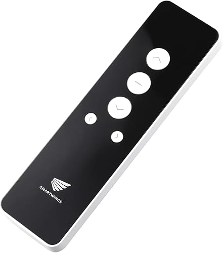 Smartwings Persianas enrollables motorizadas, accesorios de 15 canales, control remoto, color negro