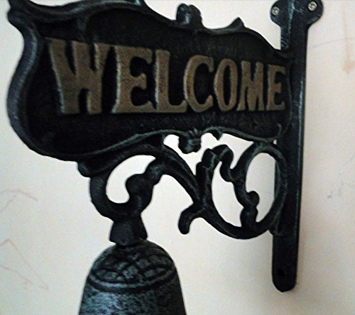 Welcome Doorbell Vintage Cast Iron Wrought Iron Garden Wall Decorations