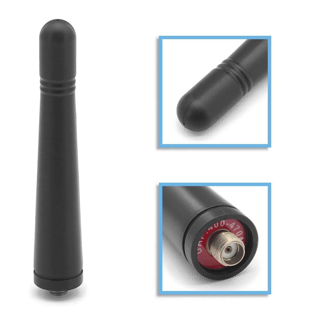 5 antenne UHF Stubby corte per radio Kenwood TK-380 TK-390 TK-3100 TK-3160 TK-3140 TK-3170 TK-3180 TK-3200 TK-3300 TK-3360 TK-5320 NX300 NX1300 KRA-2300 400 ~ 470 MHz SMA-F 8,5 cm