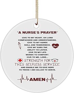 MoreThings2Come Nurses Prayer Circle Ornament| Medical Physician Present idea| RN Nursing Grad Student| Emergency Medical Service