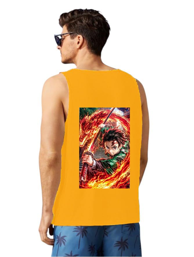 Mens Cotton Graphic Printed Regular Fit Casual Vest-image-20