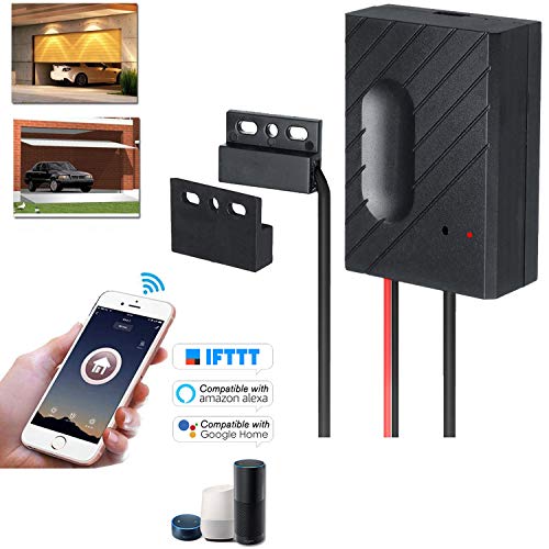 Didaoffle Garage Door Opener Remote WiFi Smart Switch Garage Door Controller Garage Door Opener Doors Opener Smart Phone Remote Control Car Garage Door for Alexa Google Home Control Black