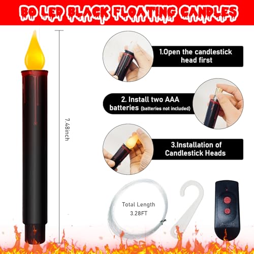 Romasaty Floating Candles With Remote thumb #1