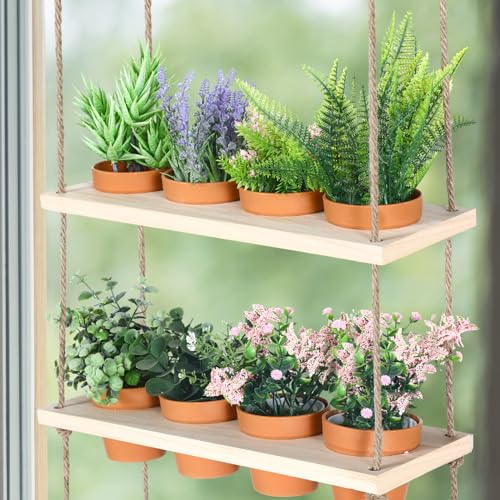Filltouch WEN-FILLTOUCH-299 4 Tiered Hanging Herb Planters Hanging Herb Garden Wall thumb #2