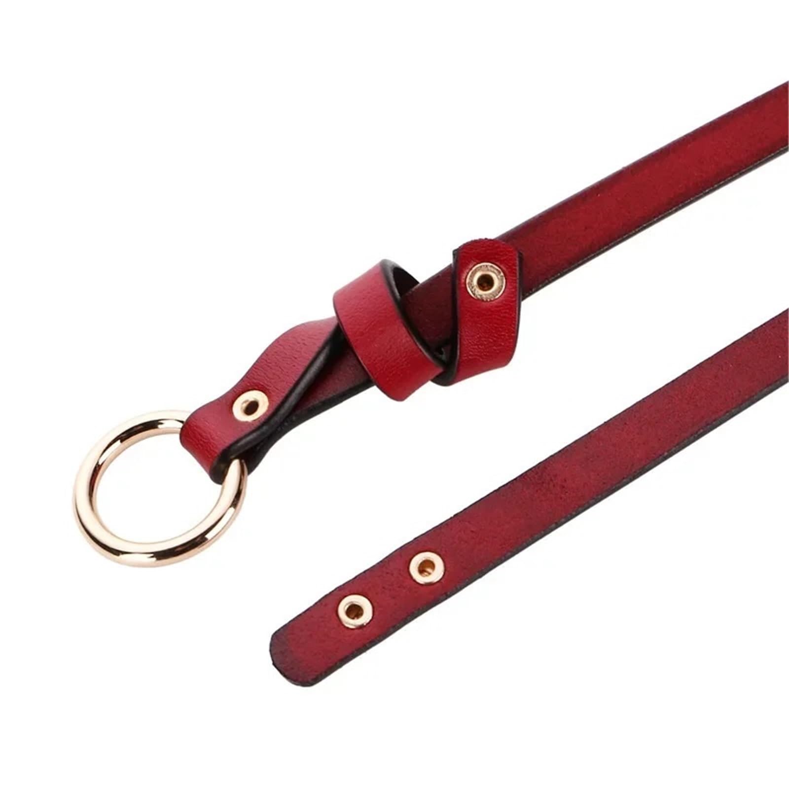 Ceinture Ceintures à nœuds en cuir réglables for femmes, ceinture de taille couleur unie