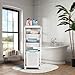 CATGOOD White Three-Tier Laundry Basket for Home Bathroom, Portable Rolling Laundry Bin with 3 Removable Baskets and Wheels, Suitable for Bathroom, Laundry Room, Living Room, Bedroom