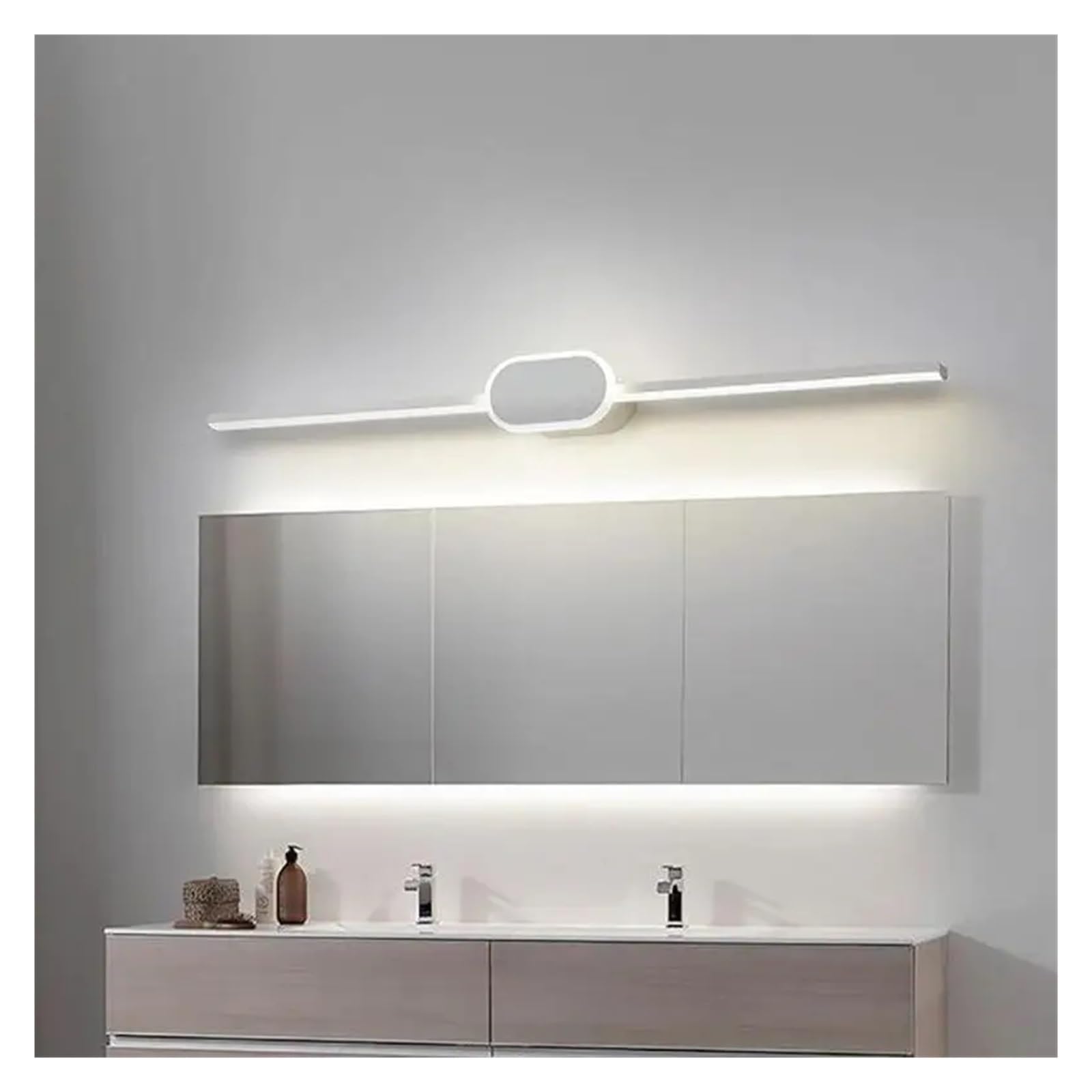 HCZKIUJY ModernLED Wall Sconce,Minimalist black and white long style,for Bedroom, Living Room, Hallway, Bathroom,wall sconce (Bianco-40cm)