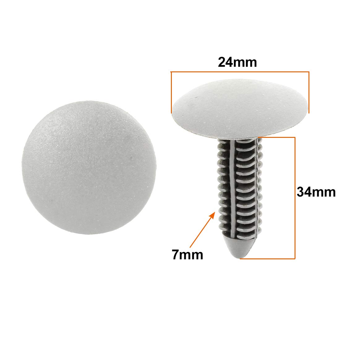 Clips Fixation Rivets Plastique 4mm – Lot De 50, Noir, Pour Garniture Auto