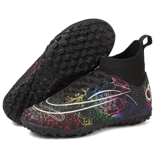 Airfashon Kids Soccer Cleats Boys Girls Football Shoes Professional High Top Youth Outdoor Training Football Cleats Soccer Shoes (Little Kid/Big Kid) - Image 6