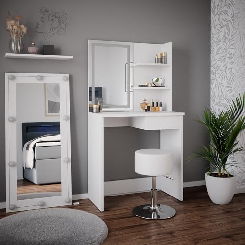 Vicco Tocador Dekos Blanco 75 cm con Espejo