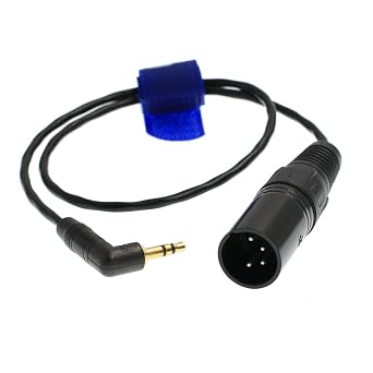 Headsets Adapter Cable for Datavideo ITC-100SL 3.5mm Mini Jack to 4-Pin XLR Male 50cm