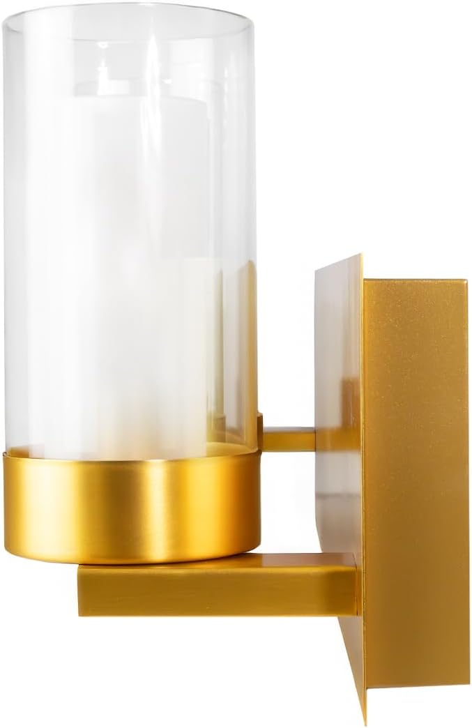 LYTIO 4-Light LED Vanity Bar Light – Modern Bathroom Wall Lamp to Install Over The Sink or Mirror - Includes LED Bulbs (Brass)