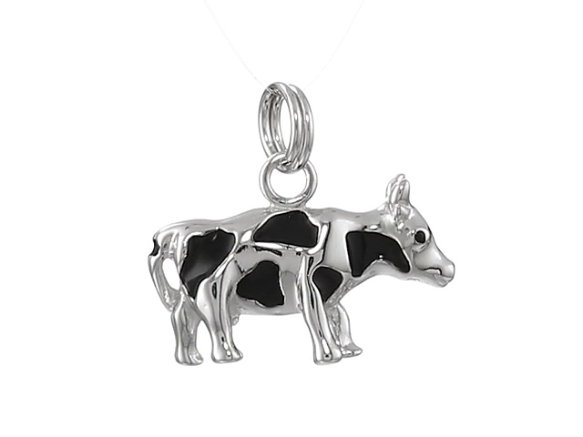 Morgan & Paige Sterling Silver Red Ruby Animal Charm - Crab, Turtle, Cow Or Sewing Machine Pave Drop Charm For Necklace Or Bracelet