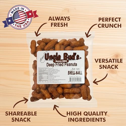 Image of Uncle Bud's Deep Fried Peanuts, Bacon BBQ - 2 Pack