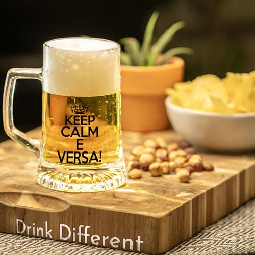 Boccale da birra keep calm e versa idea regalo divertente - immagine 4